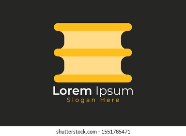 E Letter logo simple elegant flat design. creative line logo vector. abstract font and alphabet modern logo.