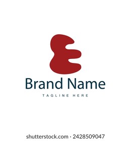 E-Brief-Logo im einfachen Stil Luxusprodukt-Markenvorlage-Illustration