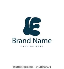 E letter logo in simple style Luxury product brand template illustration