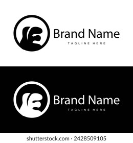 E-Brief-Logo im einfachen Stil Luxusprodukt-Markenvorlage-Illustration