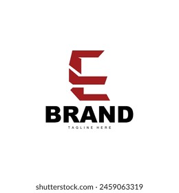 E letter logo in simple style Luxury product brand template illustration