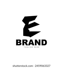 E letter logo in simple style Luxury product brand template illustration