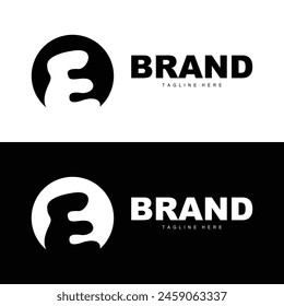 E letter logo in simple style Luxury product brand template illustration