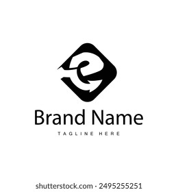 E letter logo in simple style Luxury product brand template illustration