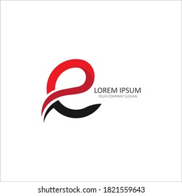 logotipo de letra e y vector de plantilla de símbolo