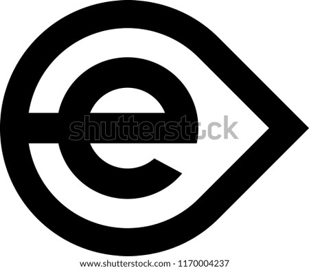 e letter logo template