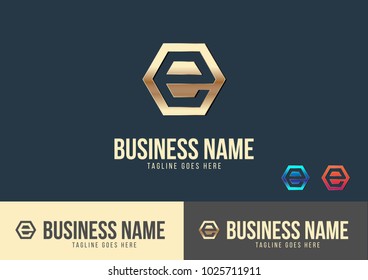 E Letter Logo Template Design Vector Illustration 