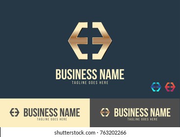E Letter Logo Template Design Vector