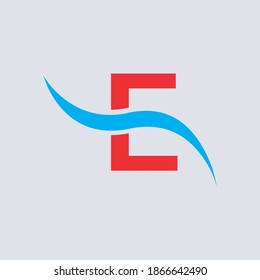 Diseño de la ilustración de la plantilla del logotipo de la carta E. EPS vectorial 10.