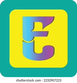 E letter logo template . suitable for company logos, restaurants, online shops, etc