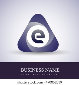 E letter logo in the triangle shape, font icon, Vector design template elements for your application or company identity.