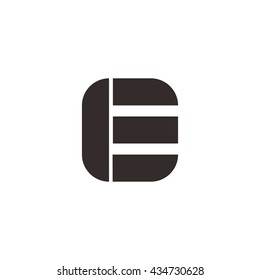 e letter logo vector