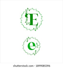 E letter logo vector design on white color background. e icon