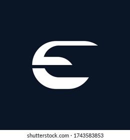 Diseño de ilustraciones de iconos del vector del logotipo de la letra E