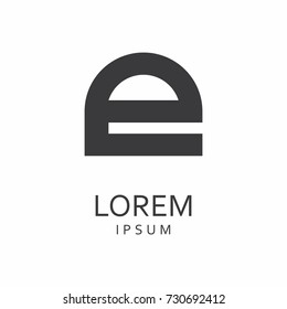 E Letter Logo. Vector Icon