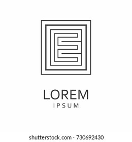 E Letter Logo. Vector Icon