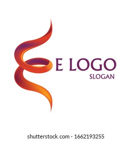 Ilustración vectorial del logotipo de letra E