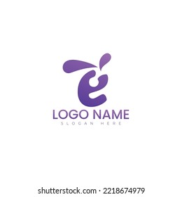 E letter logo vector illustration design