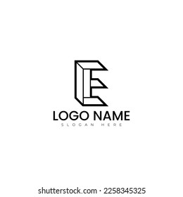 E-Brief-Logo, Vektorgrafik-Design