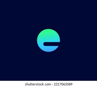 E Letter Logo Vector Template Abstract Monogram Symbol