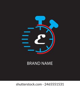 E letter logo vector Unique attractive creative modern initial design white color on black color background E letter logo icon design
