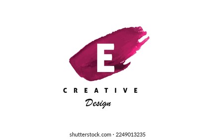 E letter logo water color creative trendy logo design