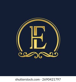 e letter luxury vector abstract logo modern style