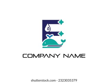 E letter Modern abstract Creative digital animal logo. vector illustration logo. modern style Awesome logo in shape a template Mode flat.