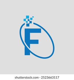 E-Letter Moderne Technologie Vektor Logo Design