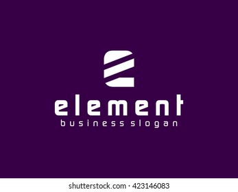 E letter monogram logo emblem, Vector Logo Element