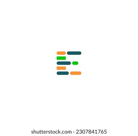 Diseño minimalista del logotipo de la letra E.