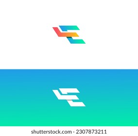 Diseño minimalista del logotipo de la letra E.