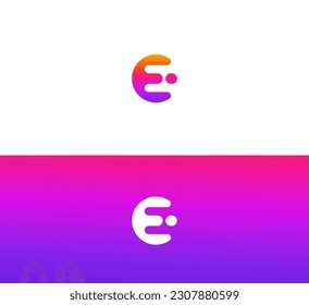 E Letter Monogram Logo Minimalist Design.