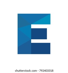 E Letter origami logo