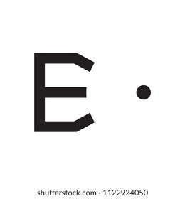 E letter with pencil logo