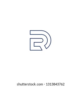 E  letter RD logo  initial logo vector icon