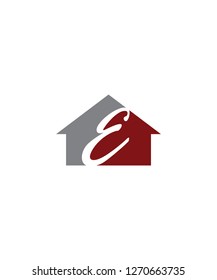 E Letter Real Estate Logo Icon 001