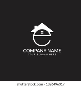 E Letter Real Estate Logo Design