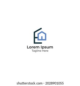 E Letter Real Estate Logo Design - Building Logo Design Template Element.