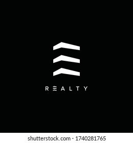 E letter Realty Building Logo Vector