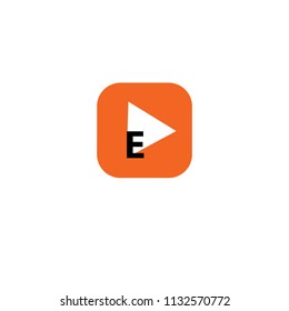 E Letter Rounded Square Logo 