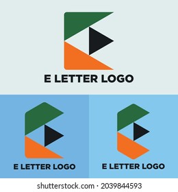 E letter and E shape smart Logo