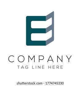 Letra E diseño simple de logotipo