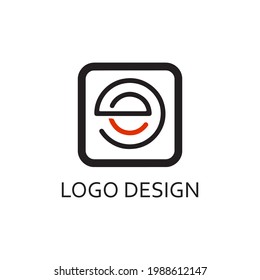 e letter for simple logo design