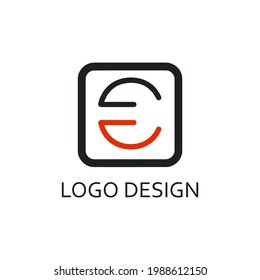 e letter for simple logo design