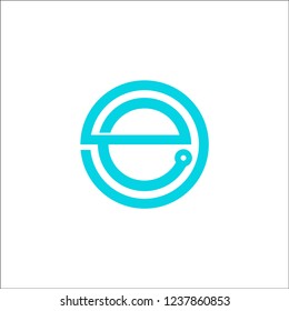 E letter Technology logo alphabet vector template