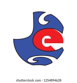 E LETTER VECTOR LOGO