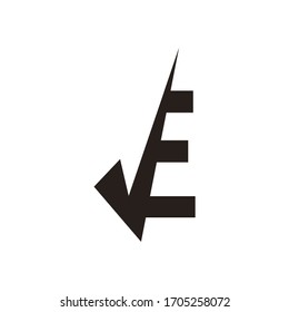E-Brief-Vektorillustration-Logo mit Kombination