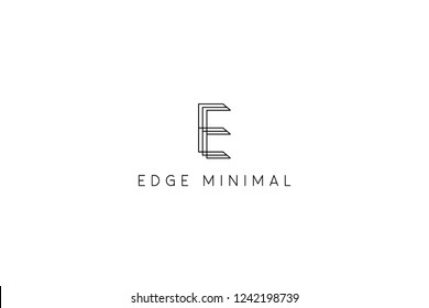 e letter vector logo design template.Minimal e initial Beautiful Logotype Luxury icon concept. Modern logo for company or business identity.