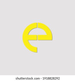 LOGOTIPO DE VECTOR DE LETRA E, DISEÑO ÚNICO MODERNO, ILUSTRACIÓN DE VECTOR